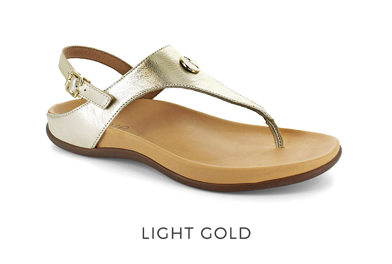 Strive Tropez Women T-Bar Back Strap Leather Sandals In Light Gold Size UK 3-8 